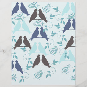 Blauer Vogel Muster