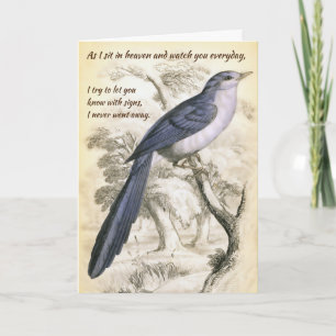 Blauer Vogel, Nie Weg Alte Sympathie Karte