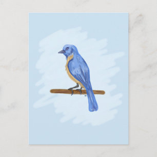 Blauer Vogel Postkarte