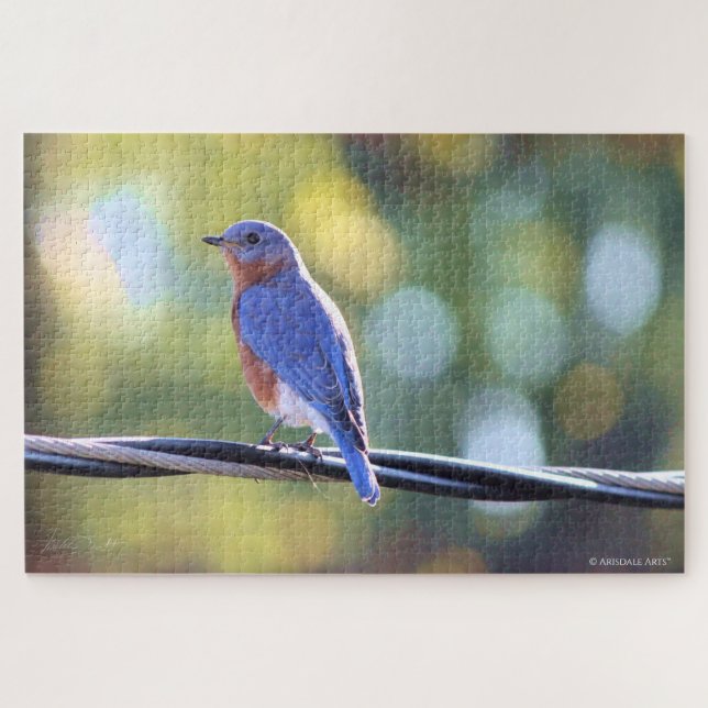 Blauer Vogel Puzzle (Horizontal)