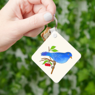 Blauer Vogel Schlüsselanhänger