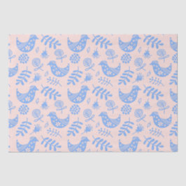 Blauer Vogel Seidenpapier