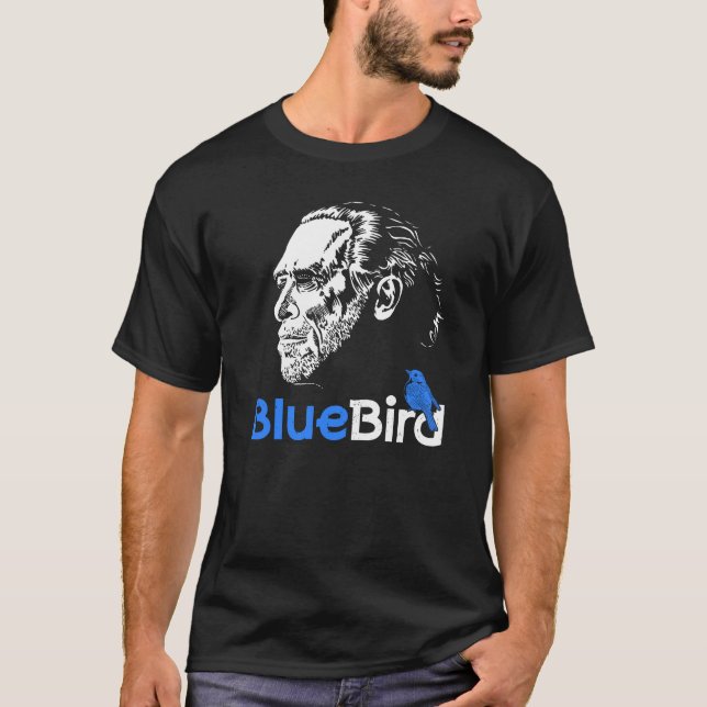 Blauer Vogel T-Shirt (Vorderseite)