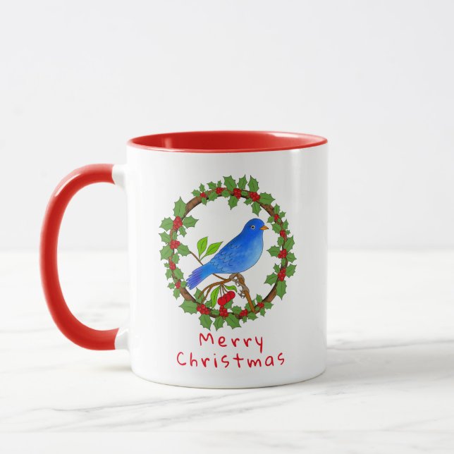 Blauer Vogel Tasse (Links)