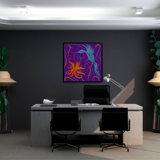 Blauer Vogel und Vogel des Paradieses Poster (Von Creator hochgeladen)