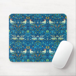 Blauer Vogel Vintag William Morris Mousepad
