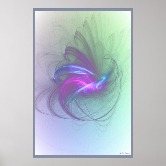 Blauer Vogel von Grace Poster (Vorne)