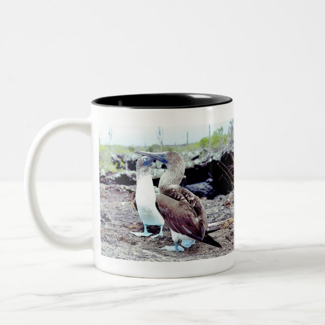 Blauer Vogel Zweifarbige Tasse (Links)