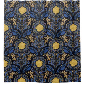 Blauer Vogelduschvorhang Duschvorhang