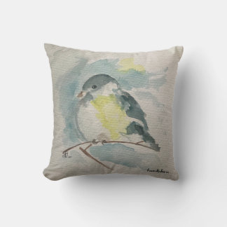Blauer Vogelkissen Kissen