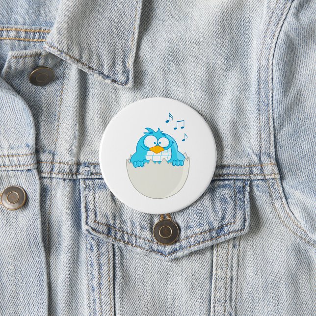 Blauer Vogelschlag Button (Von Creator hochgeladen)