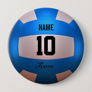 Blauer Volleyball Button