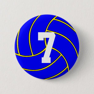 Blauer Volleyball-kundenspezifische Farbe u. Button
