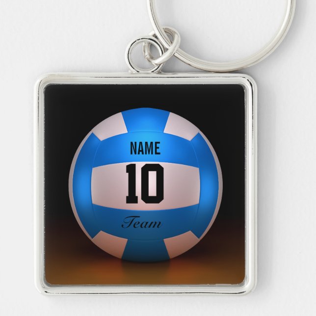 Blauer Volleyball Schlüsselanhänger (Vorne)