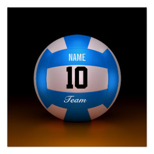 Blauer Volleyball-Sport Poster