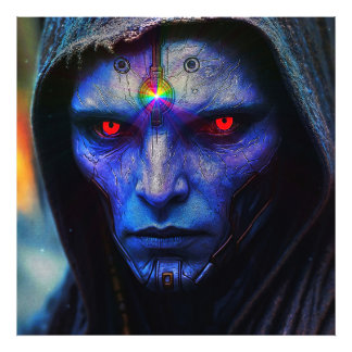 Blauer Wächter der Galaxy Fotodruck