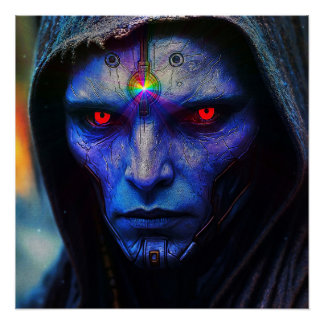 Blauer Wächter der Galaxy Poster
