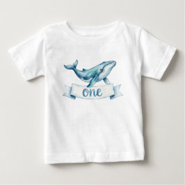 Blauer-Wal-1.-Geburtstags-Baby-T-Shirt Baby T-shirt