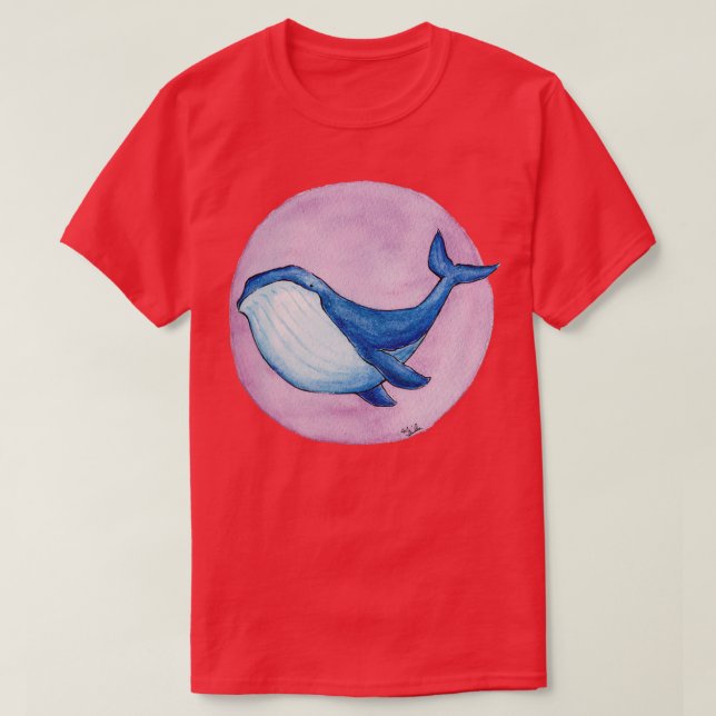 Blauer Wal 50 1 T-Shirt (Design vorne)