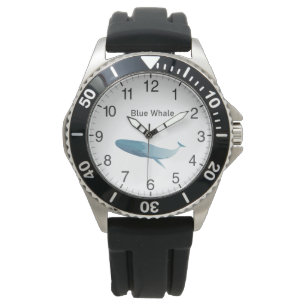 Blauer Wal Armbanduhr