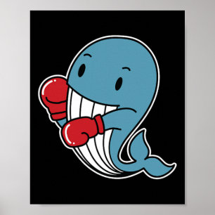 Blauer Wal Boxing Poster