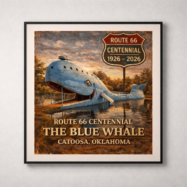 Blauer Wal Catoosa Oklahoma Centennial Poster (Von Creator hochgeladen)