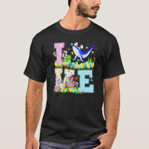 Blauer Wal Fisch Ostereier-Suche Lustig Liebe Blau T-Shirt