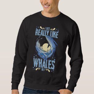 Blauer Wal Schwanz Buckelwale Zitate Rechts Anima Sweatshirt