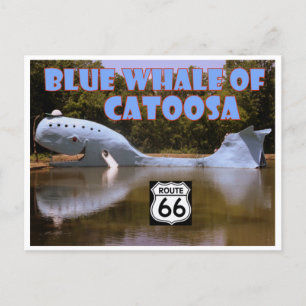 Blauer Wal von Catoosa Route 66 Postkarte