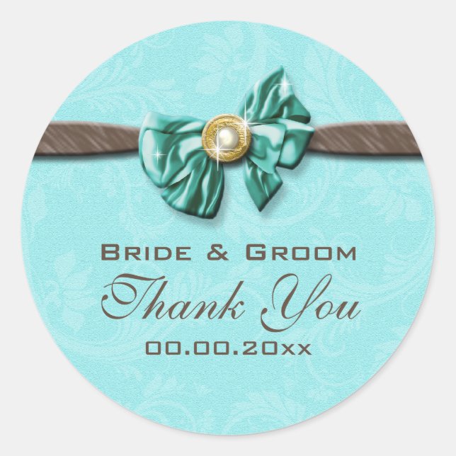 Blauer Wasserbarsch Runder Aufkleber (Vorderseite)