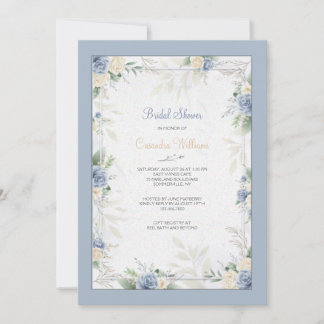 Blauer Wasserfarben Einladung