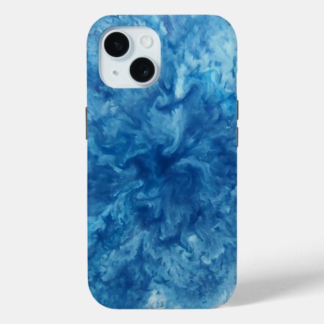 Blauer Wasserfarbensturm Case-Mate iPhone Hülle (Rückseite)