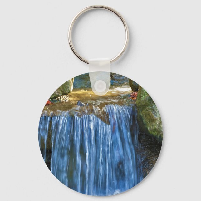 Blauer Wasserlauf Schlüsselanhänger (Vorderseite)