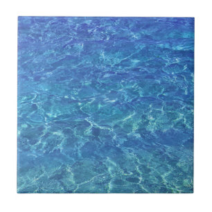 Blauer Wasserstrand Ozean Meer Pool Dekor Geschenk Fliese
