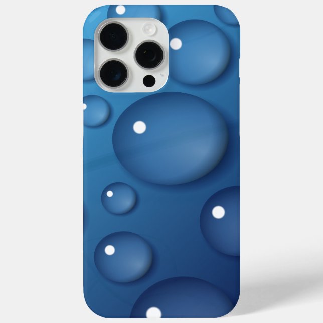 Blauer Wassertropfen Textur Case-Mate iPhone Hülle (Rückseite)