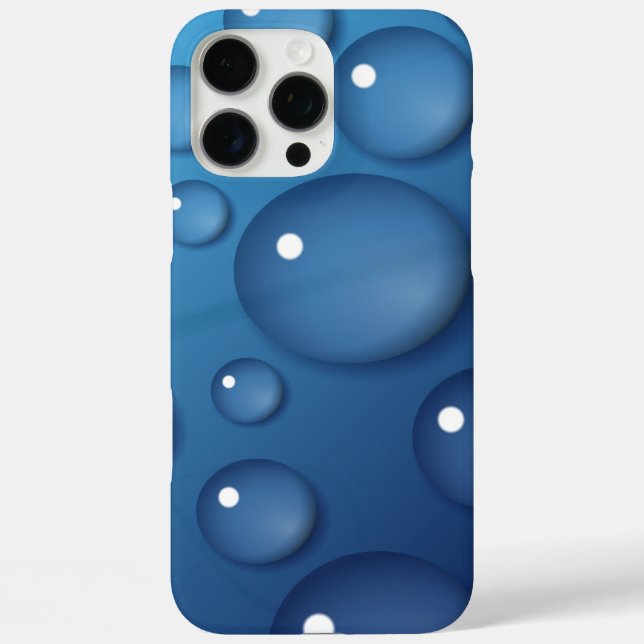 Blauer Wassertropfen Textur Case-Mate iPhone Hülle (Rückseite)