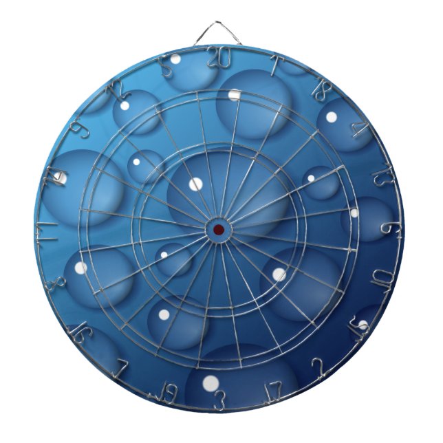 Blauer Wassertropfen Textur Dartscheibe (vorne)