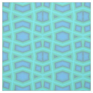 Blauer Wave Diamond Geometric Print Pattern Fabric Stoff