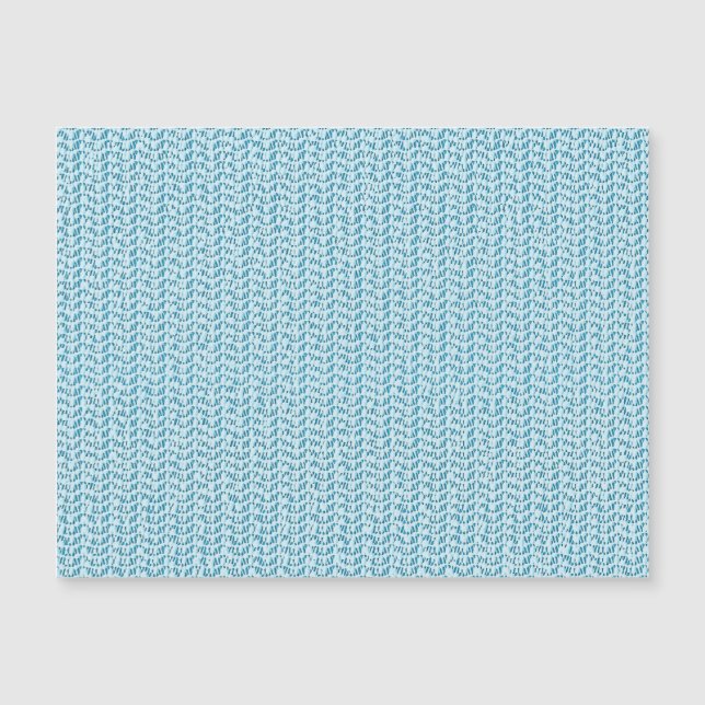 Blauer Webart-Maschen-Pastellblick Magnetkarte (Vorderseite)
