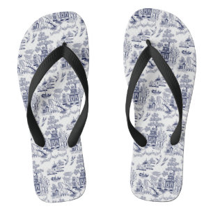Blauer Weide-Entwurf drehen Reinfälle um Flip Flops