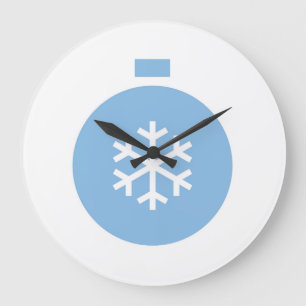 Blauer Weihnachtsball Große Uhr