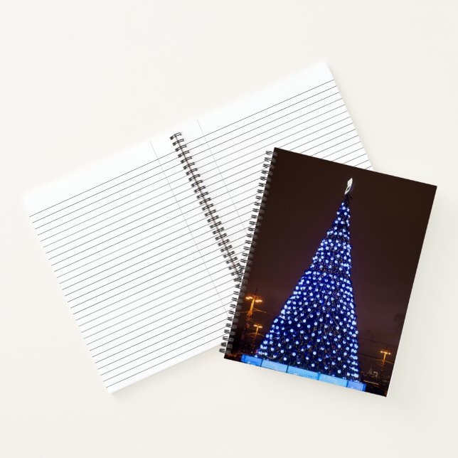 Blauer Weihnachtsbaum Notizbuch (Innenseite)