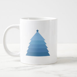 Blauer Weihnachtsbaum Riesenkaffee Tasse