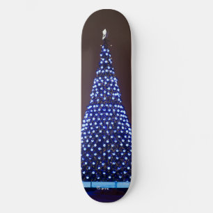 Blauer Weihnachtsbaum Skateboard