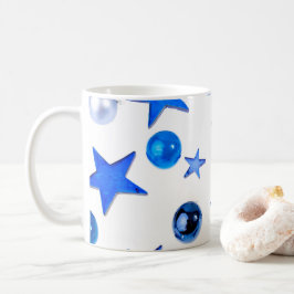 Blauer Weihnachtsdekor Foto Kaffeetasse