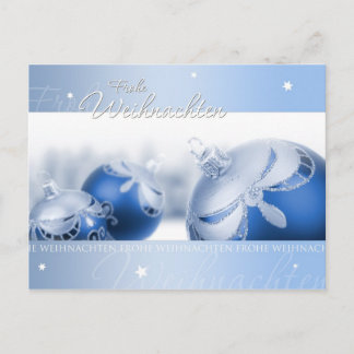 Blauer Weihnachtstraum Postkarte