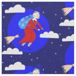 Blauer Weihnachtswitscher, Janna-Broomrider-Spookm Stoff