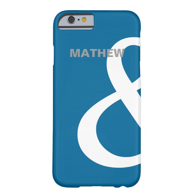 Blauer Weißer Ampersand Lieblingsnamen Links Case-Mate iPhone Hülle (Rückseite)