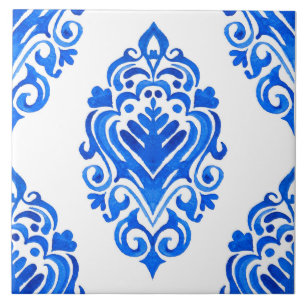 Blauer weißer Azulejos Spanische Mediterrane Flie Fliese