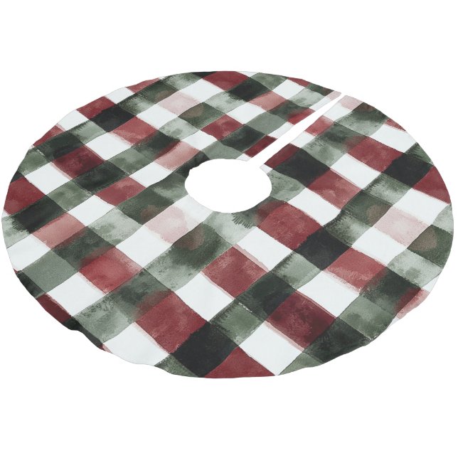 Blauer weißer Chic Polyester Weihnachtsbaumdecke (Schrägansicht)